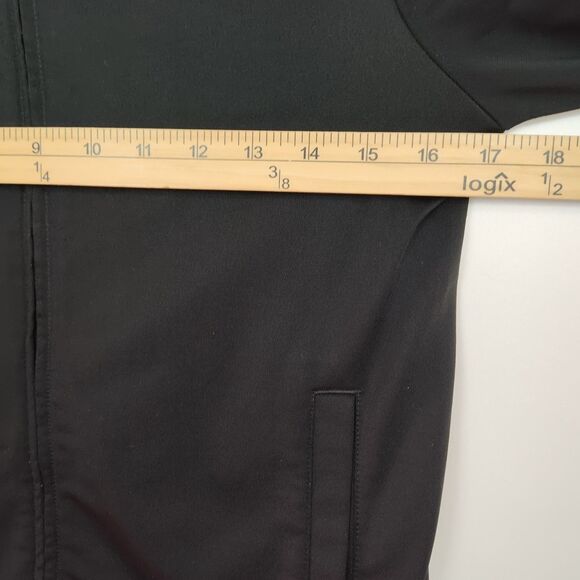 Adidas Full-Zip Jacket Youth Boy's M (10/12) Black Long Sleeves Embroidered Logo - Picture 4 of 8